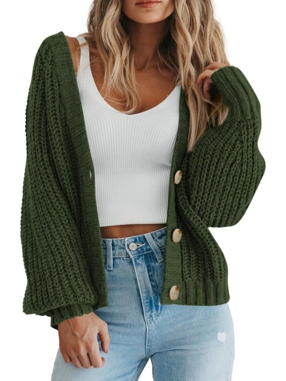 Cozy Chunky Knit Open Front Cardigan Sweater for Fall Outfits & Layering